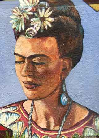 frida kahlo paintings. Frida Kahlo in mural by Susan