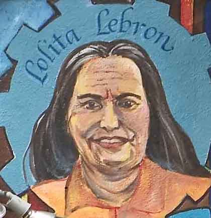 Lolita Lebron in mural by Susan Greene
