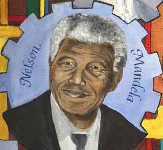 Lolita Lebron in mural by Susan Greene