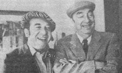 Fernando Alegria with Pablo Neruda